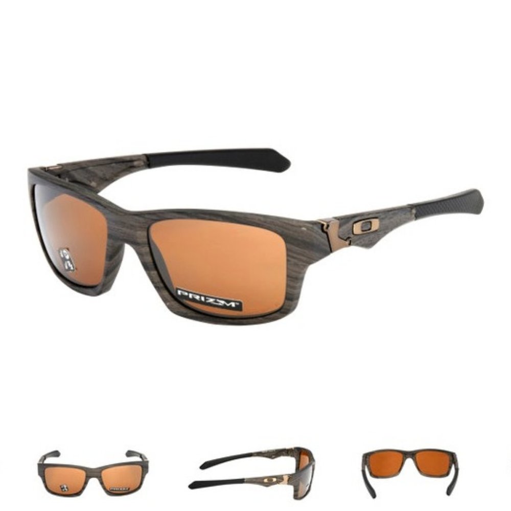 Oakley Jupiter Squared Sunglasses OO9135-3556 Woodgrain Prizm Tungsten Polarized
